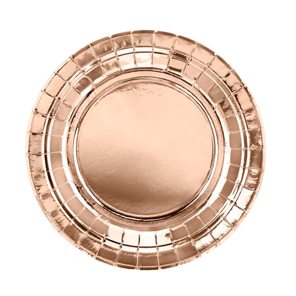 Тарілочки рожеве золото 17см, 6шт