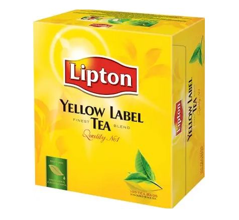 Чай Lipton Yellow Label Чорний байховий пакетований 100 шт