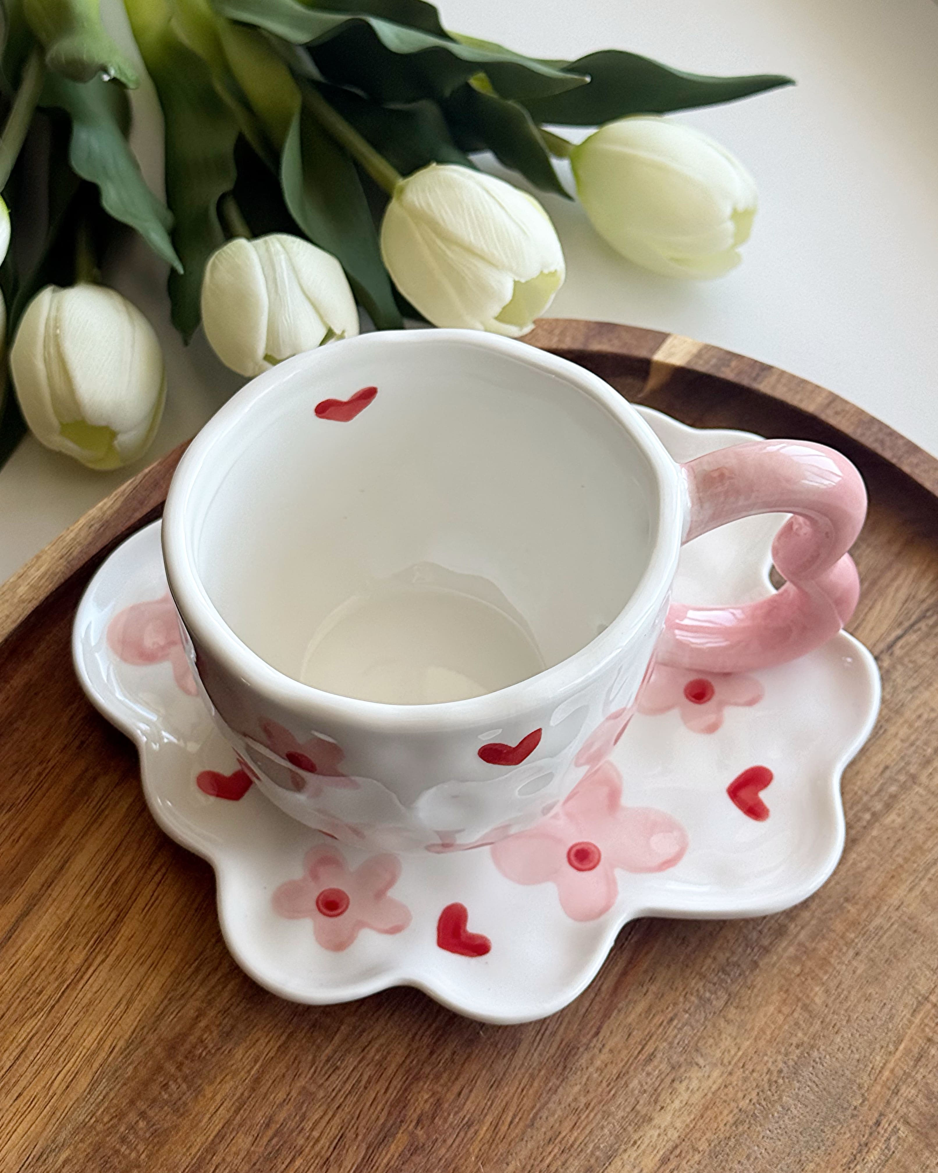 (УЦІНКА) Чашка з блюдцем "Charming Pink" 220 мл