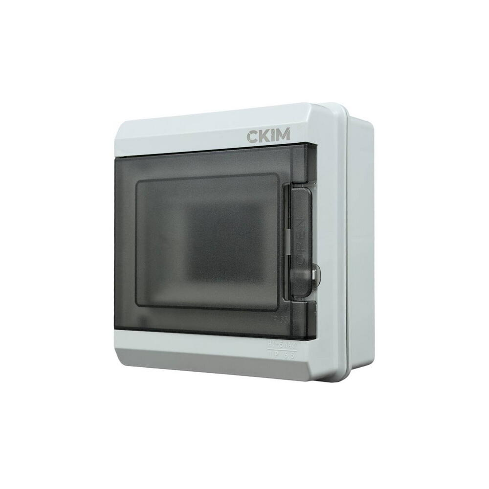 Бокс пластиковий СКІМ 5 модулів накладний IP65 (прозорі дверцята)