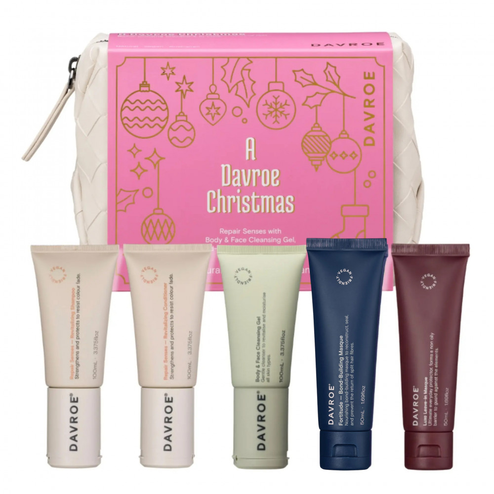 A Davroe Christmas Repair Senses Travel Pack Різдвяний набір продуктів для відновлення волосся