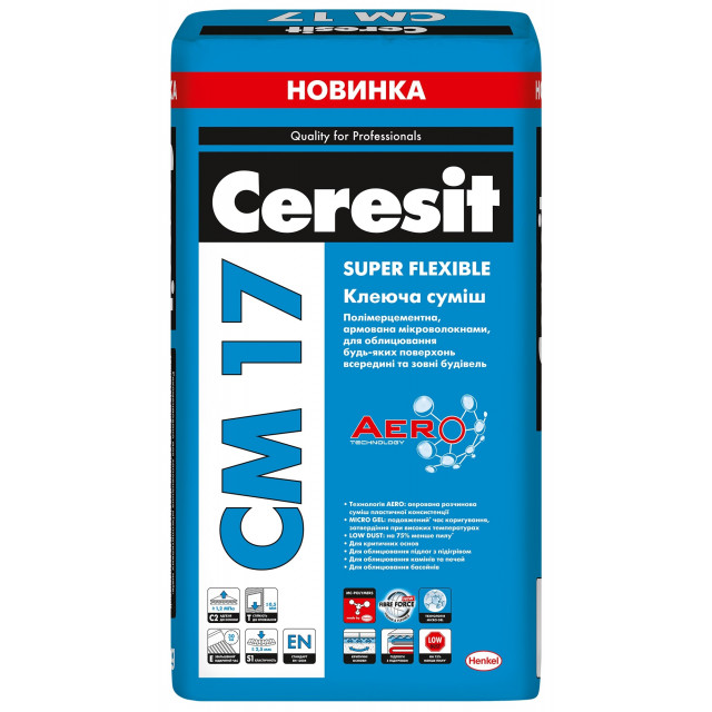 Клей для плитки Ceresit (Церезіт) СМ 17 AERO  (25 кг)