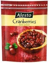 Журавлина сушена солодка Alesto 200г