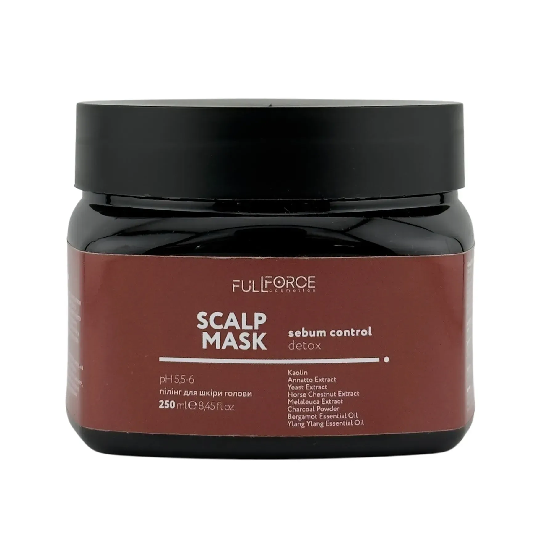 Маска-глина для жирного типу шкіри голови SCALP MASK SEBUM CONTROL DETOX, 250 мл.