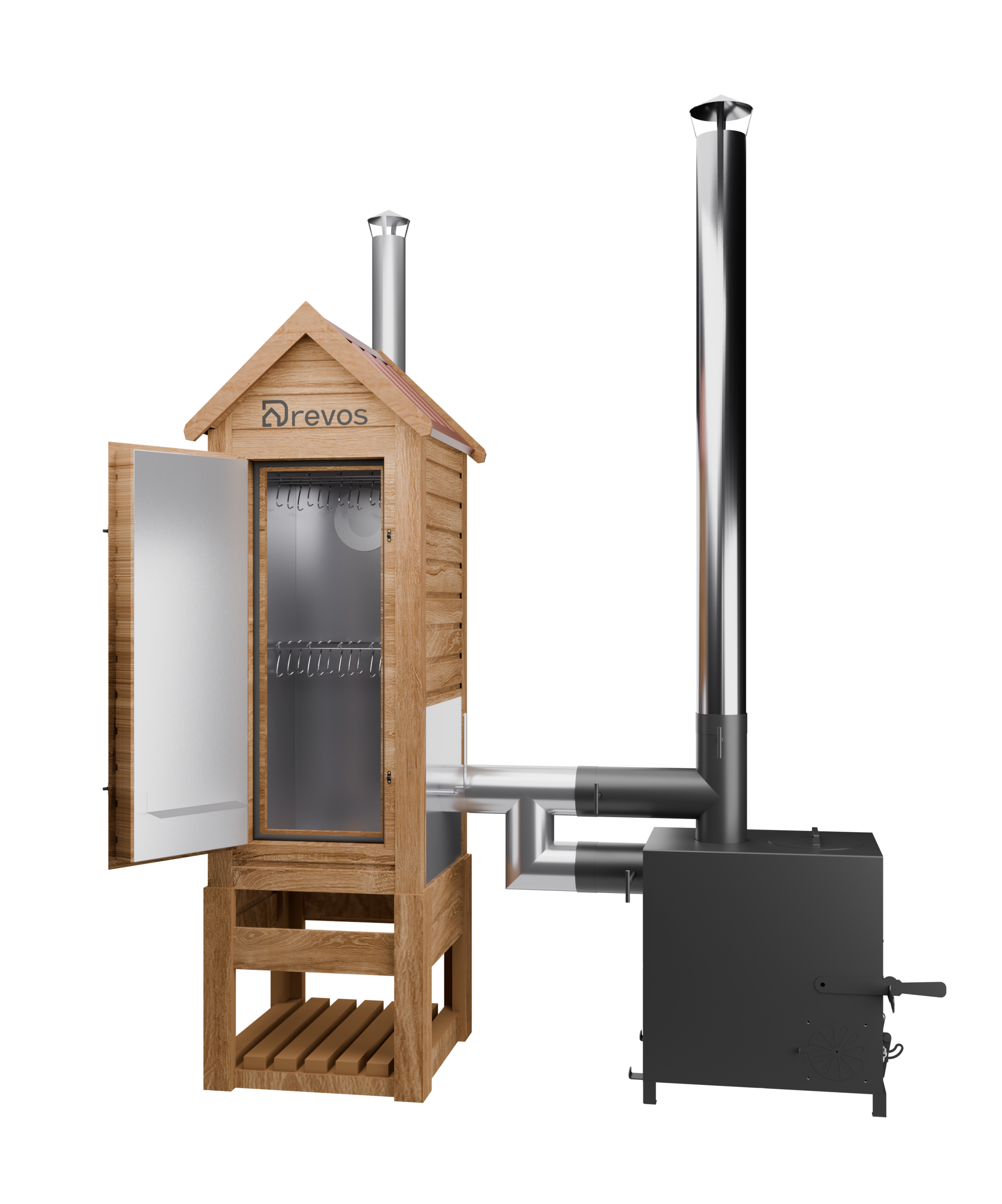 4-w-1 OLD SCHOOL FAMILY do wędzenia na gorąco i na zimno, suszenia oraz gotowania