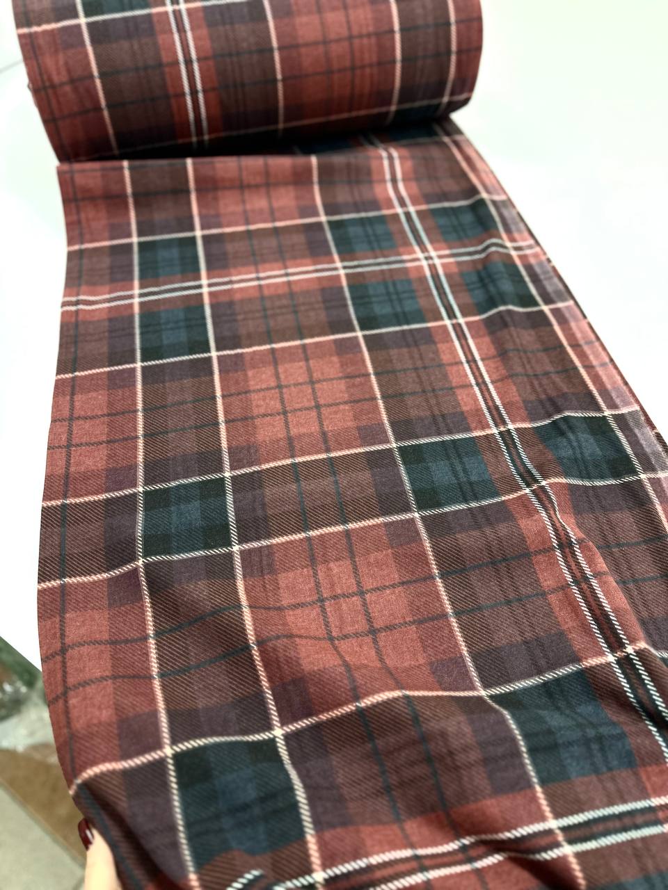 Постільний комплект Фланель преміум Тартан синій