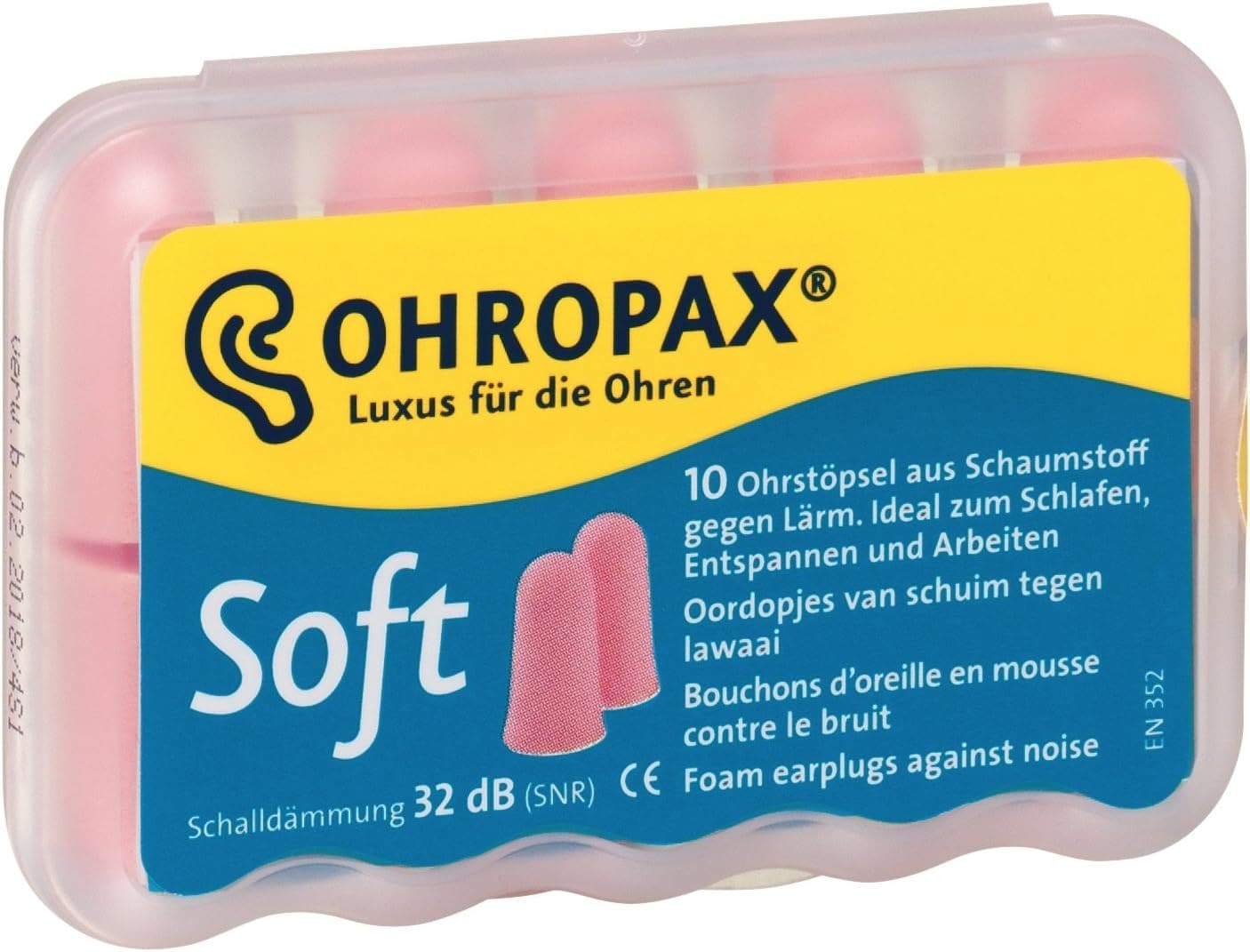 Пінні беруші для сну Ohropax Soft 5 пар рожевого кольору