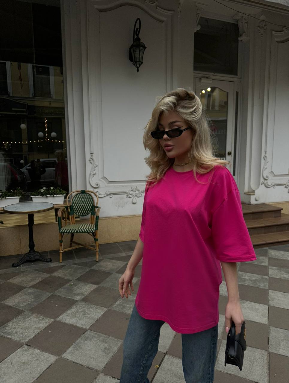 Футболка в кольорі малина якісна фурнітура 90 % бавовна