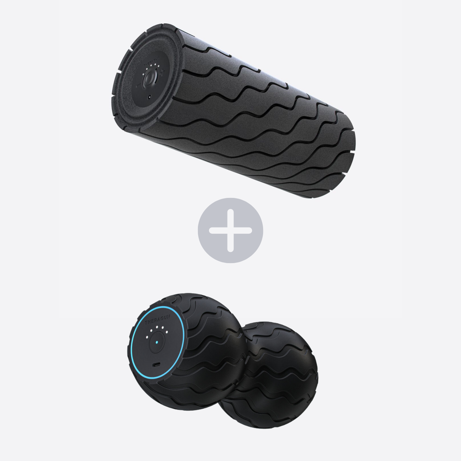 Комплект Масажний циліндр Theragun Wave Roller + Вібруючий масажний ролер Theragun Wave Duo