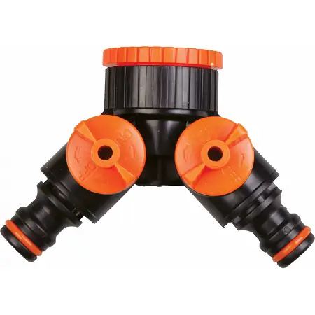 АР 1019 Адаптер-трійник з двома запорними кранами з внутрішнім різьбленням 1