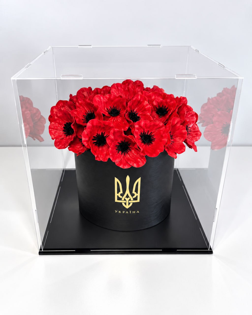 Готова композиція 🌺Маки в кубі 