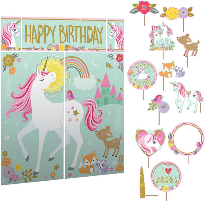 Набір банер+фотобутафорія 12шт magical unicorn