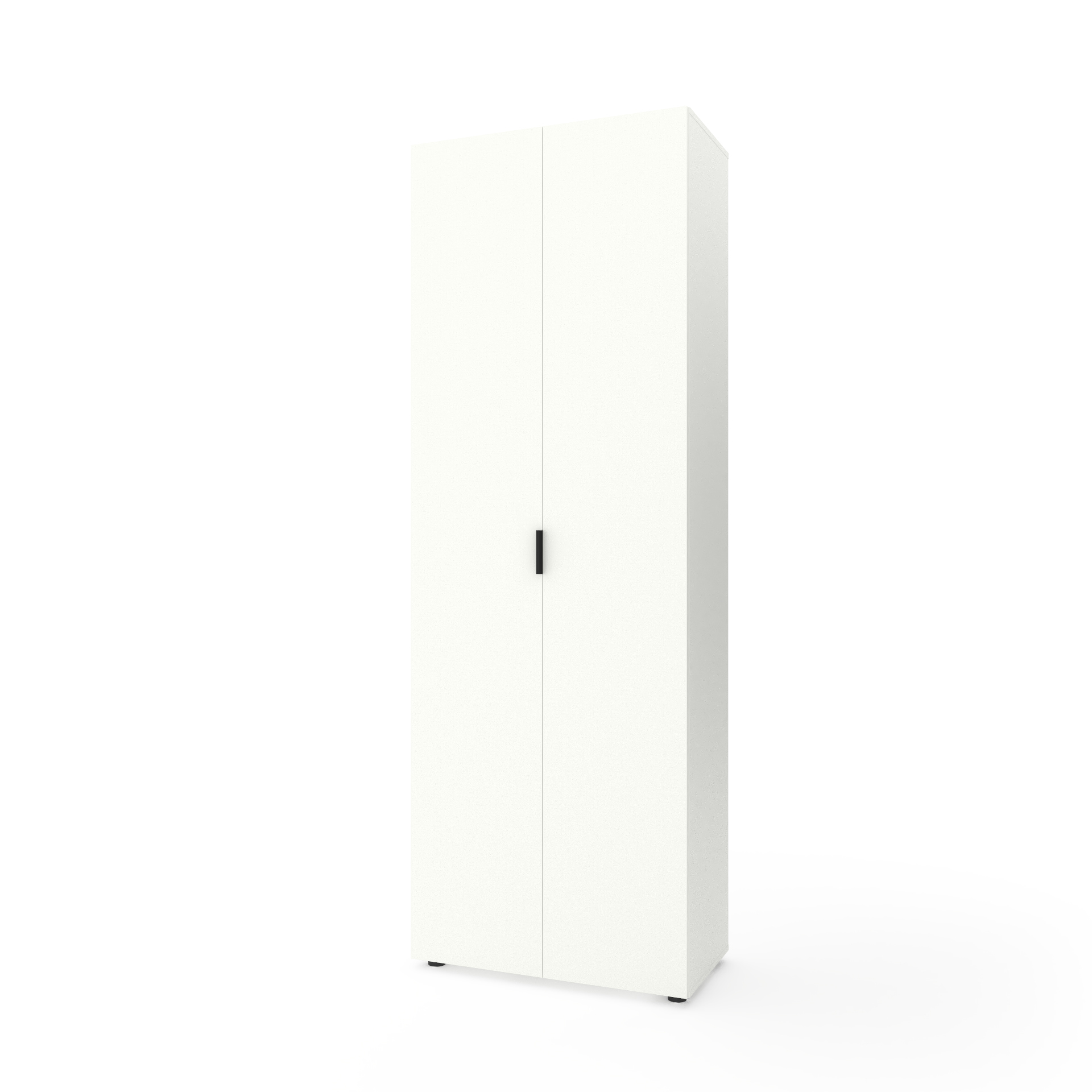 Дводверна розпашна шафа MA006W 800/420/2300 мм., колір білий сніг