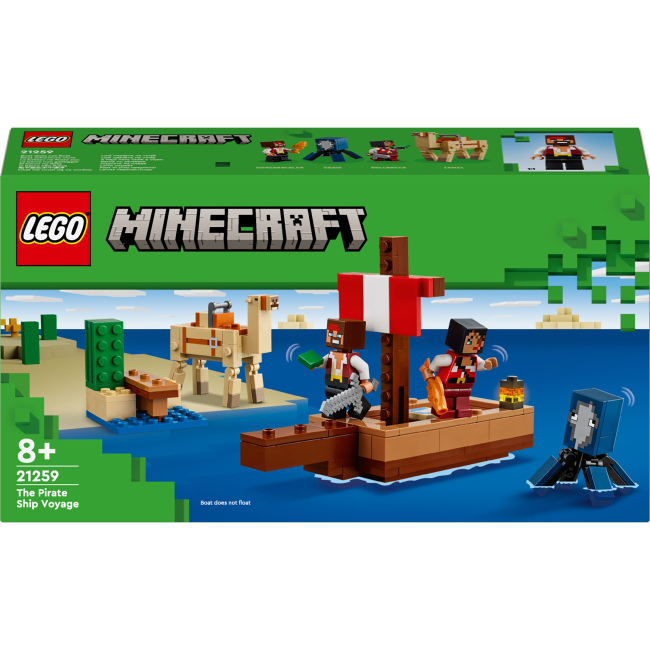 Конструктор LEGO Minecraft Подорож на піратському кораблі (21259)