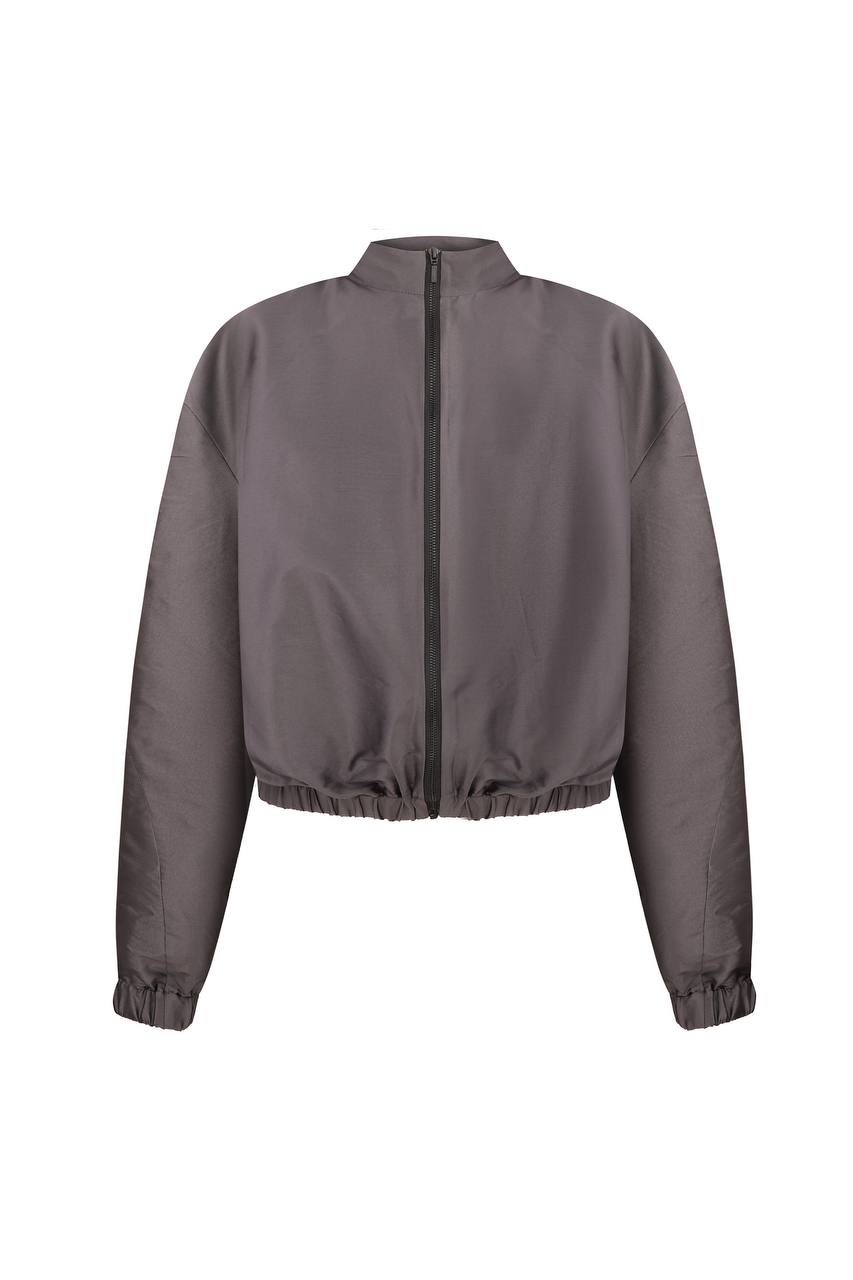 Сropeed taffeta bomber jacet 