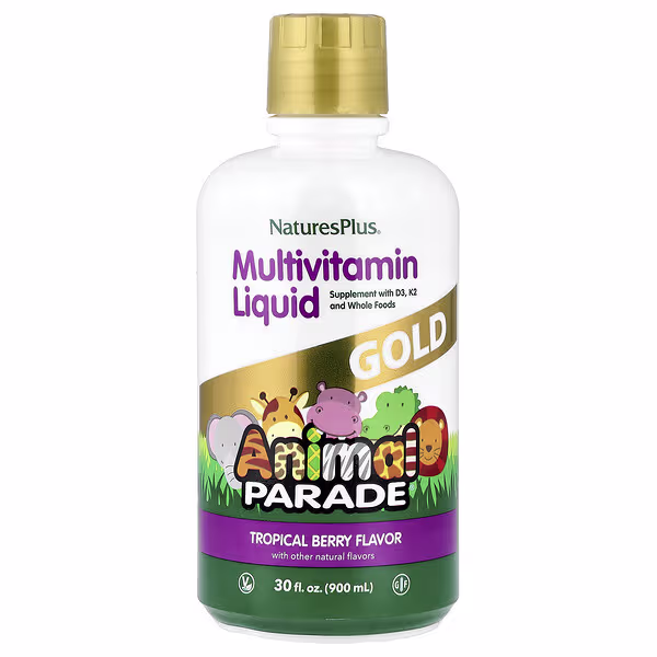 NaturesPlus, Animal Parade® Gold, Multivitamin Liquid, Tropical Berry, 900 ml (30 fl oz)