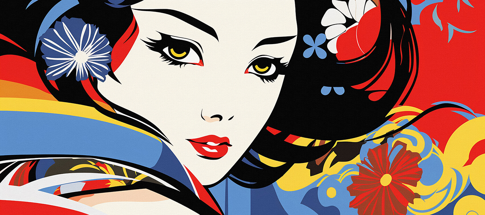 Aiko, 180x80 cm, original acrylic painting on canvas