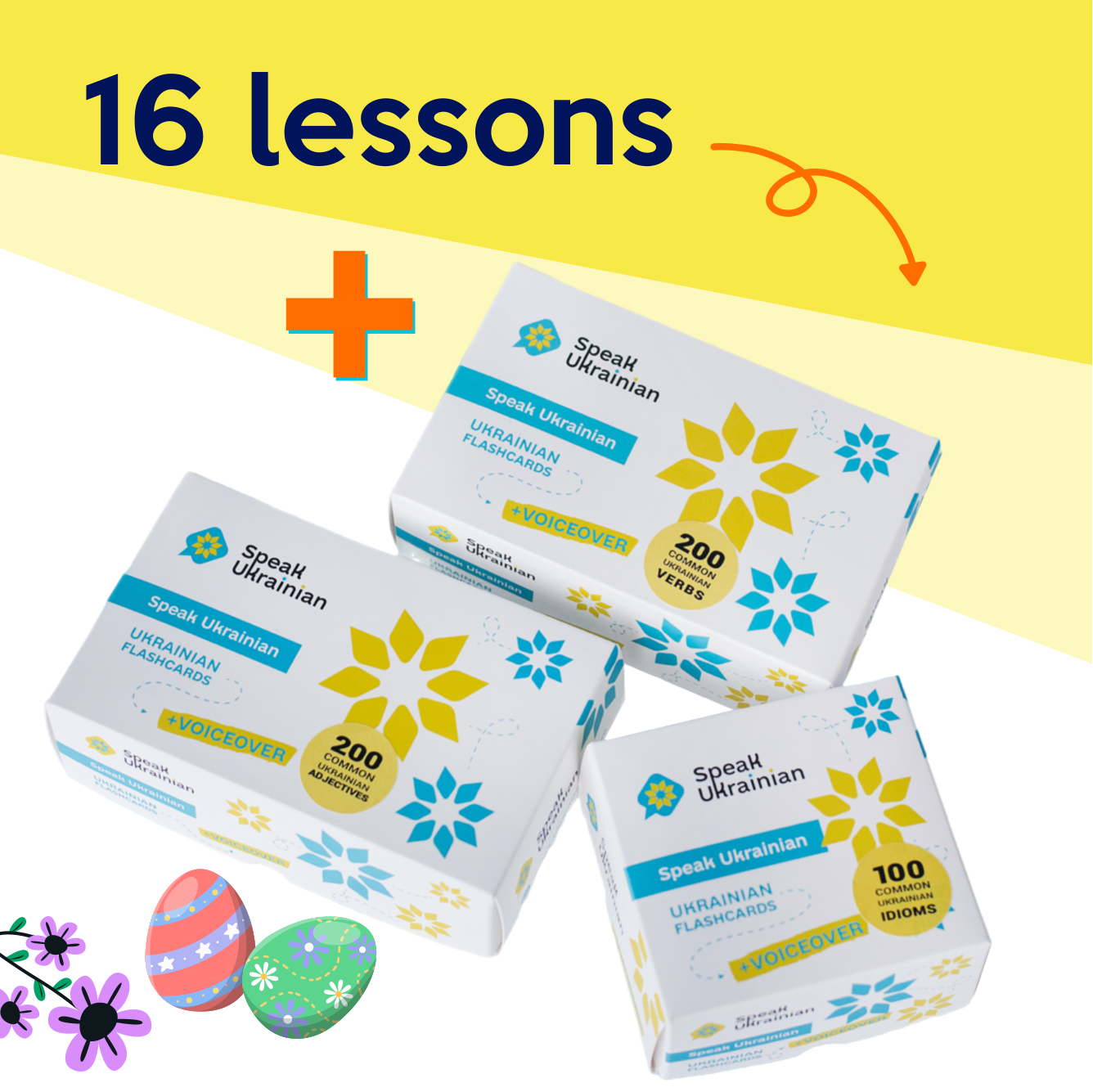 16 Ukrainian Lessons + 3 Flashcard Sets – Build Vocabulary & Practice Speaking