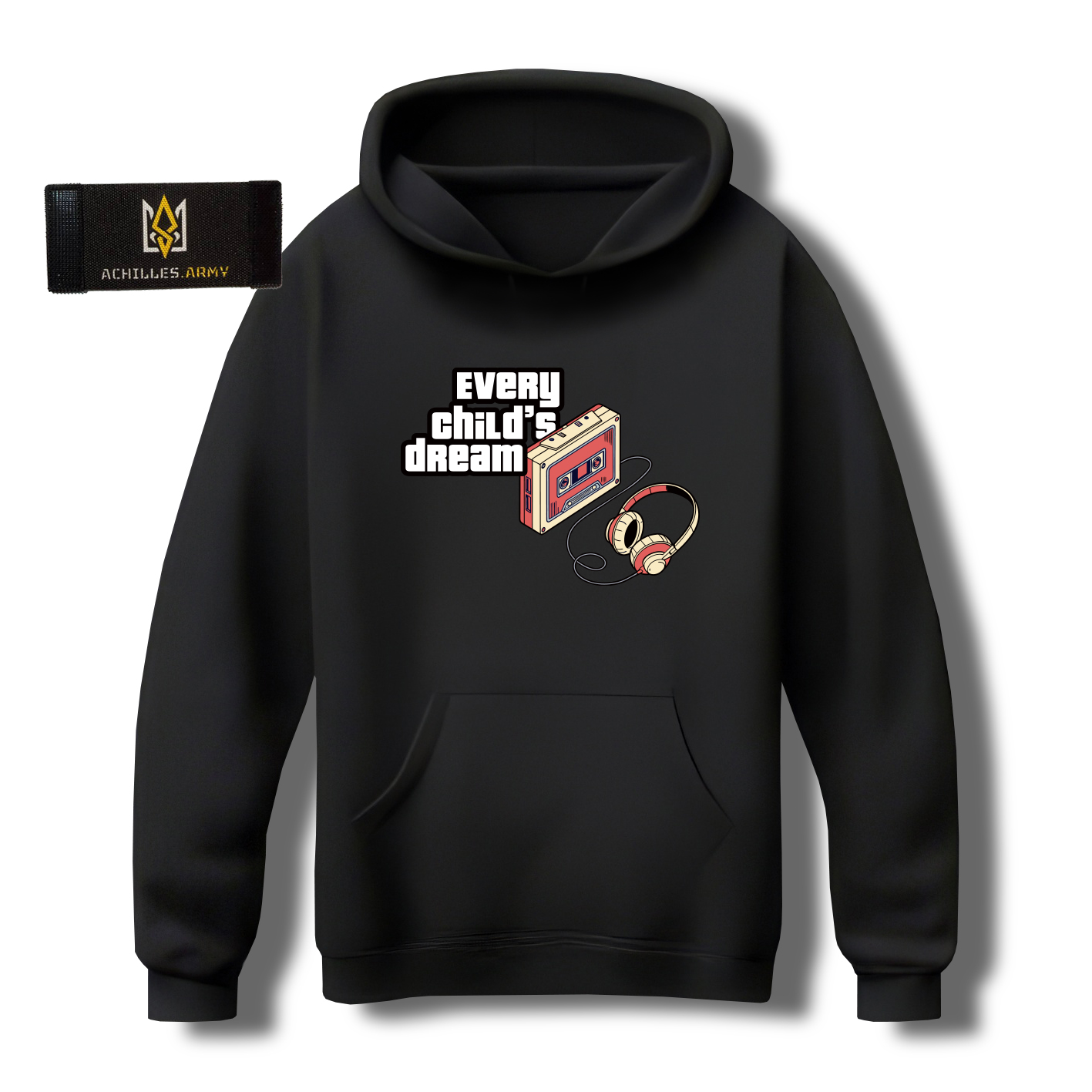 Худі "Мрії" чорне без зіпера