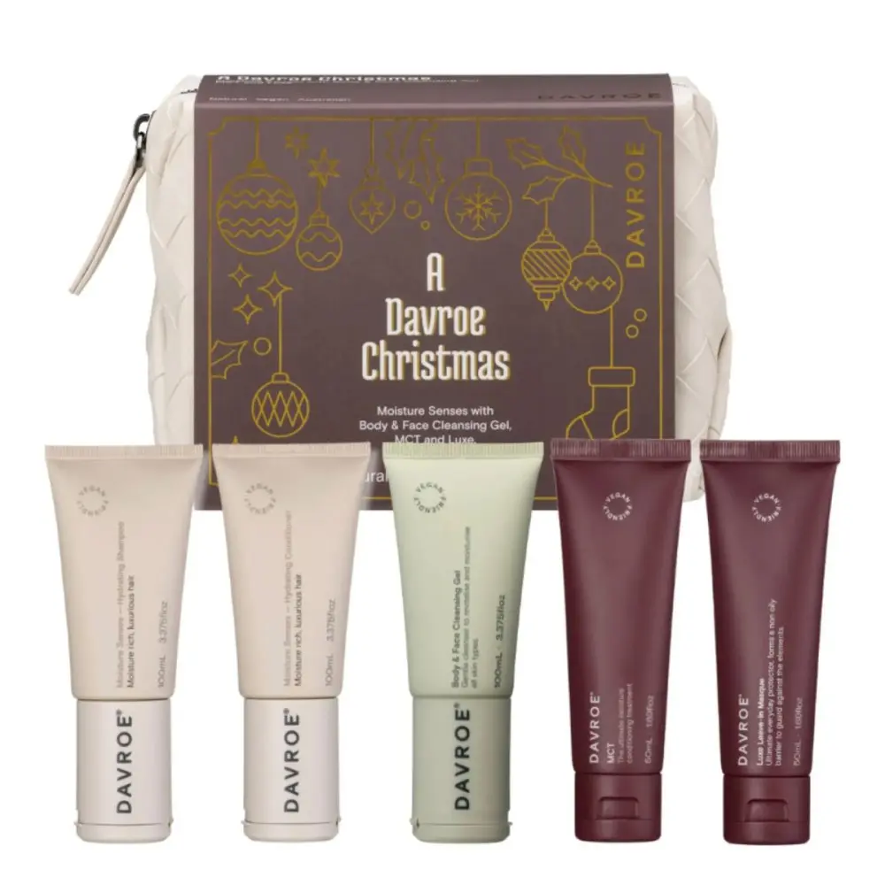 Davroe Christmas Moisture Senses Travel Pack Різдвяний набір продуктів для зволоження волосся