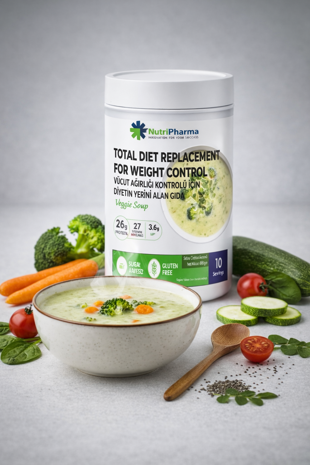 Дієтична добавка Поживний суп "Овочевий" Nutripharma, 600 г