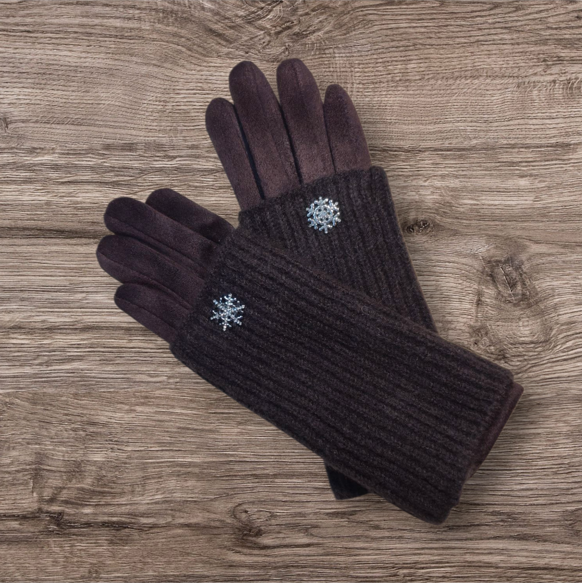 Рукавички комбіновані з декором