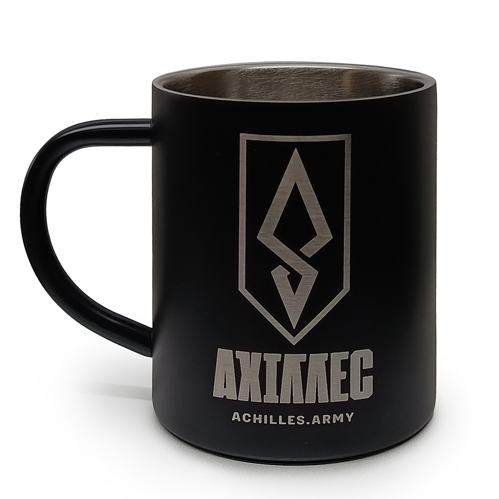 Чашка чорна металева «АХІЛЛЕС»