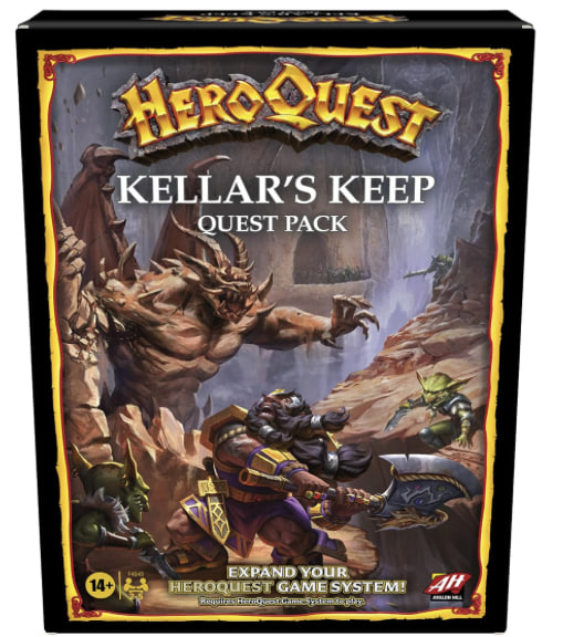 Avalon Hill HeroQuest Kellar's Keep Expansion, Dungeon Crawler Board Game for Ages 14 and Up 2-5 Players Requires HeroQuest Game System to Play