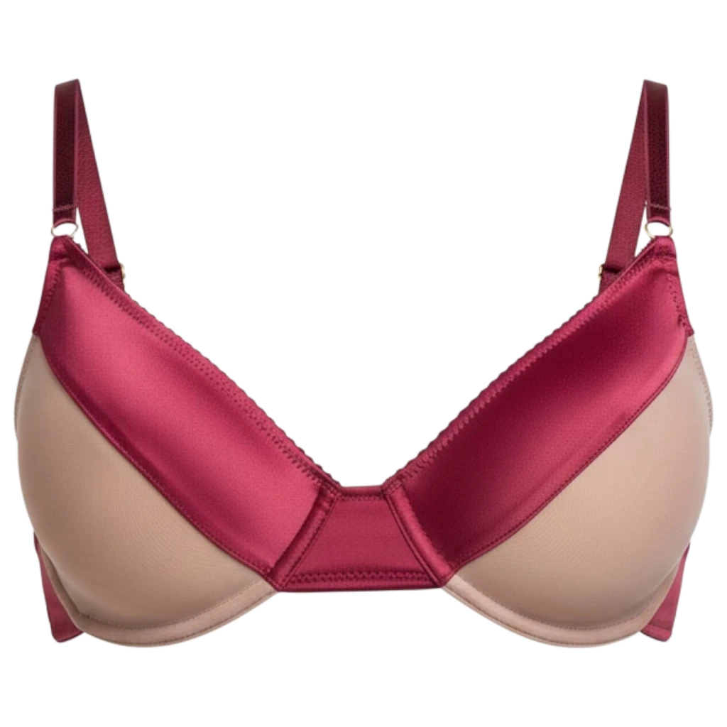 LILIA Бюстгальтер Балконет з м'якою чашкою, Бургунді