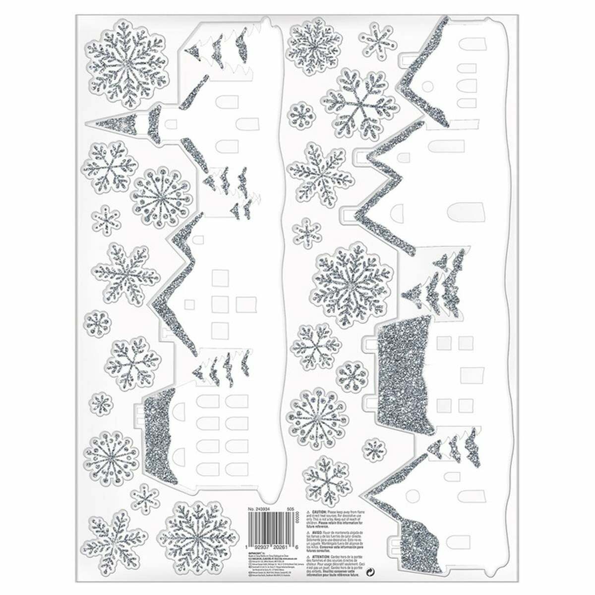 Наліпка на вікно Зимові будинки