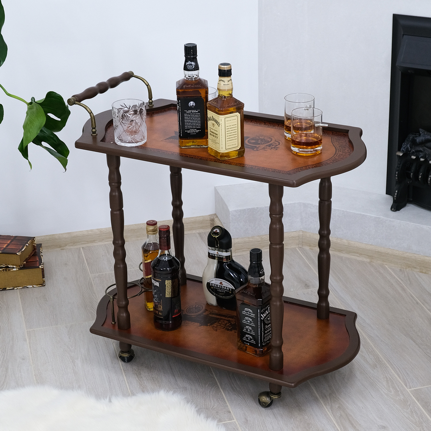 Столик-бар прямоугольный "Кабриолет" – Стильный ретро-аксессуар для вашего интерьера, TCS002-M