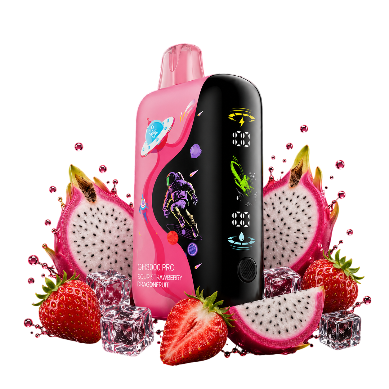 Ельф GH33000 PRO Sour Strawberry Dragonfruit (Кисла Полуниця Пітахая)