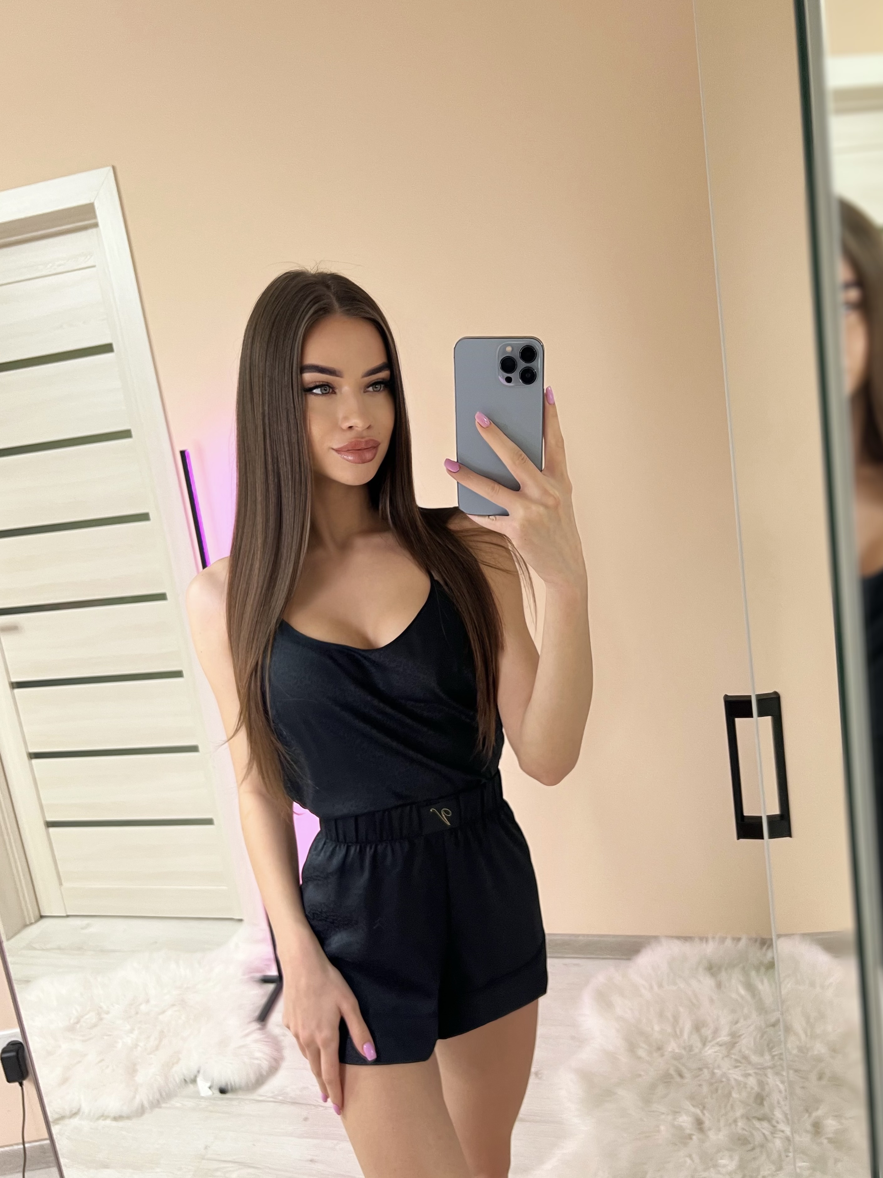 Піжама Satin Cami Black Victoria's Secret
