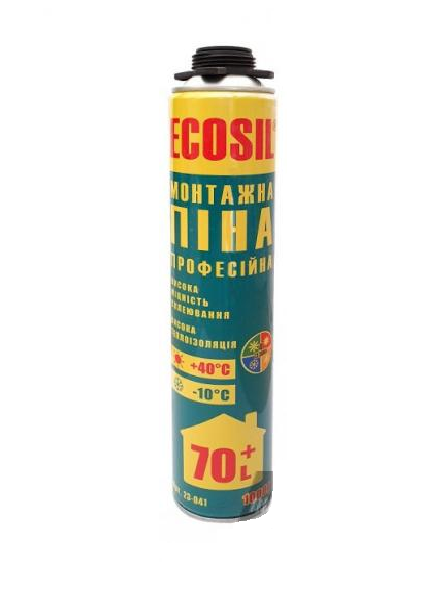 Піна монтажна професійна Ecosil 1000гр, 850мл, вихід 70+