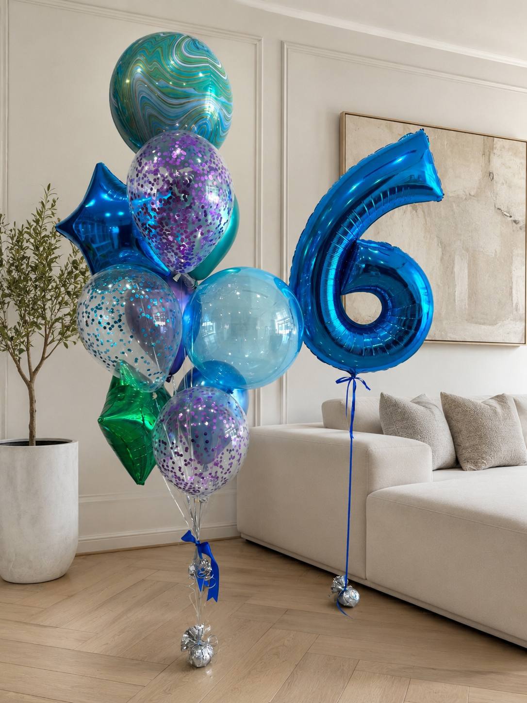 Vibrant Number Balloon Bouquet