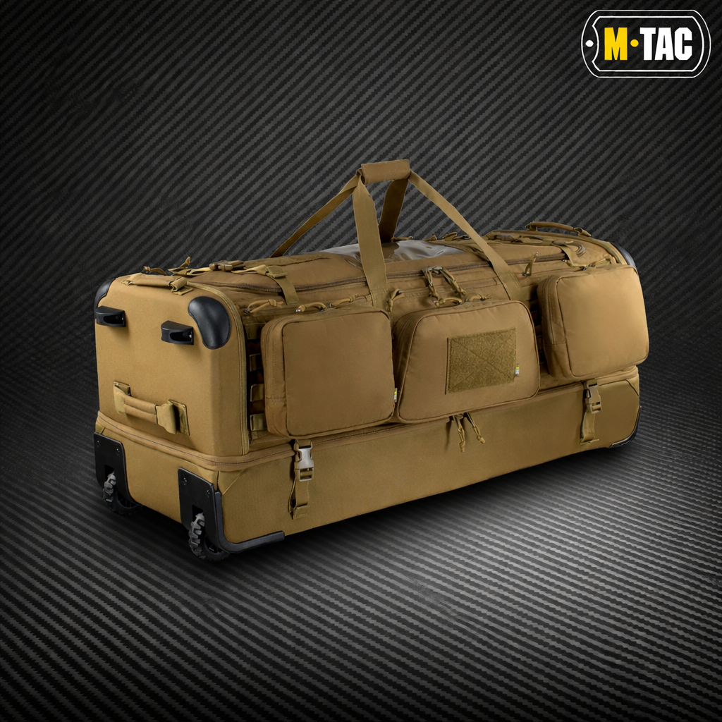 Велика транспортна сумка для спорядження та одягу "M-TAC 185 COYOTE"  від українського бренду "M-TAC".