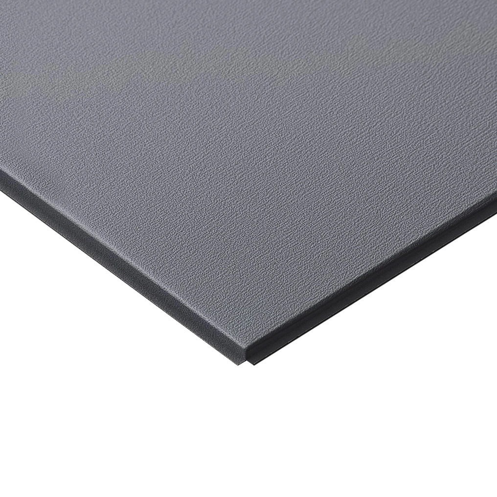 Стеля підвісна касетна Alubest графітова матова шагрень tegular RAL7024 600х600мм