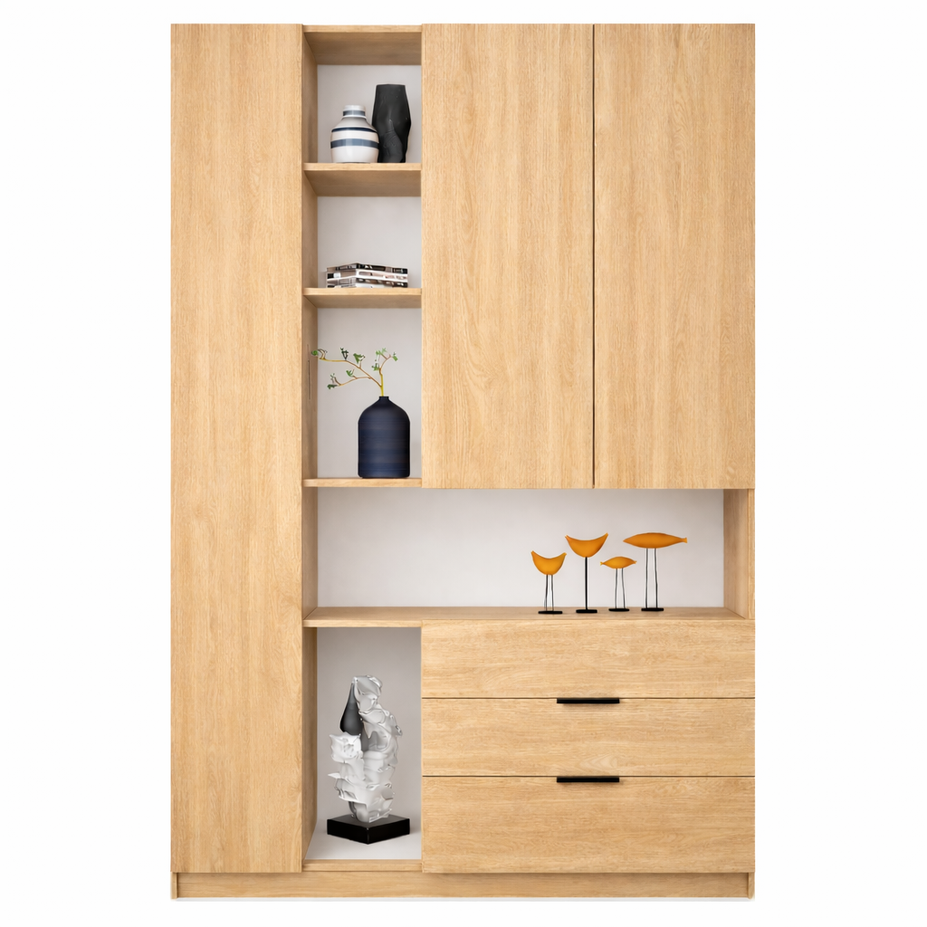 Шафа з полицями, дверцятами та шухлядами