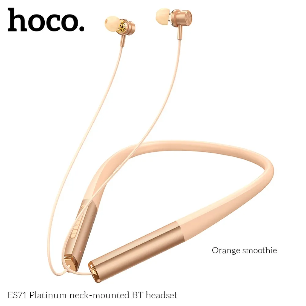 Навушники бездротові HOCO ES71 Platinum neck-mounted BT headset