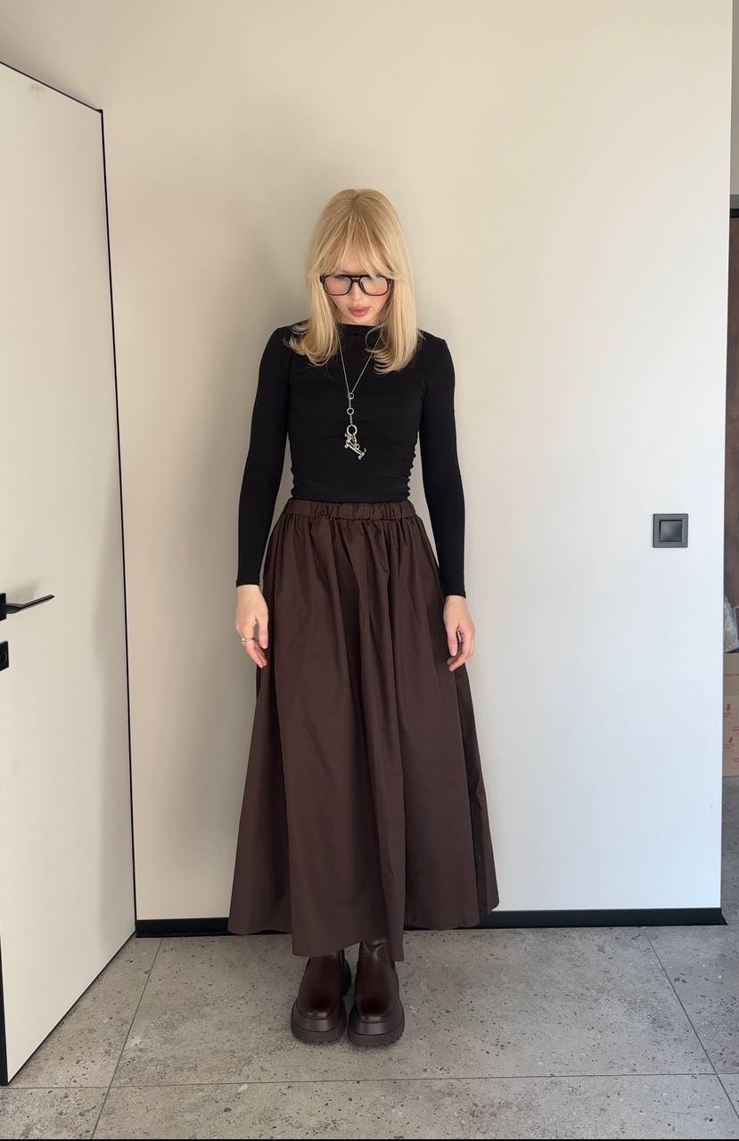 Спідниця максі коричнева