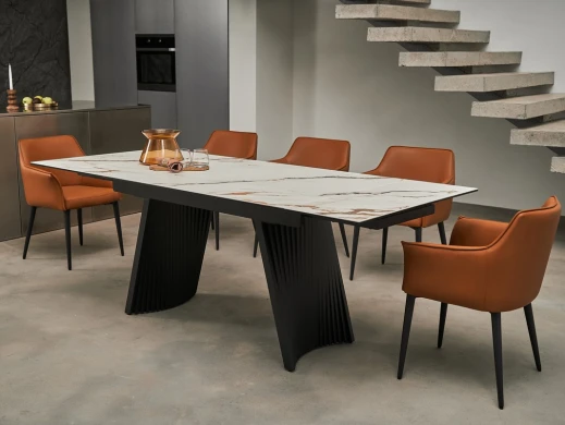 Керамічний стіл Олімпія TML-985 калакатта голд + чорний