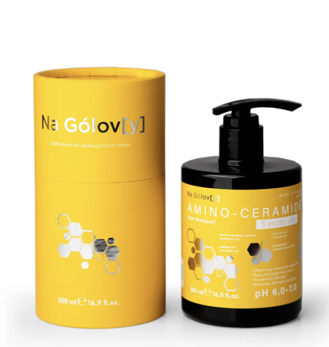 Аміно-церамідний шампунь для волосся 5 екзотичних олій «Na Gólov[y]»
