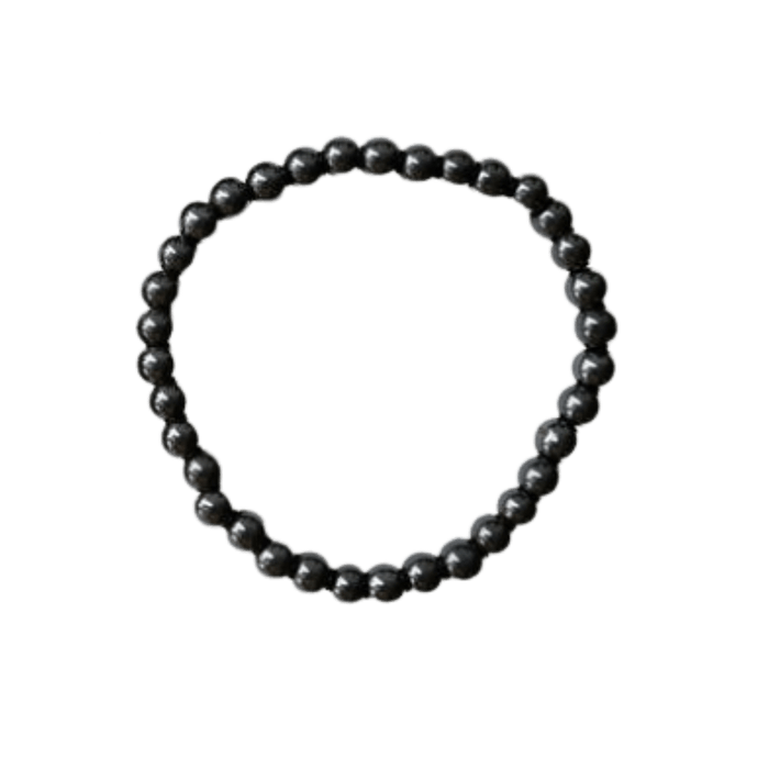Hematite Round Bead Bracelet - 6mm 