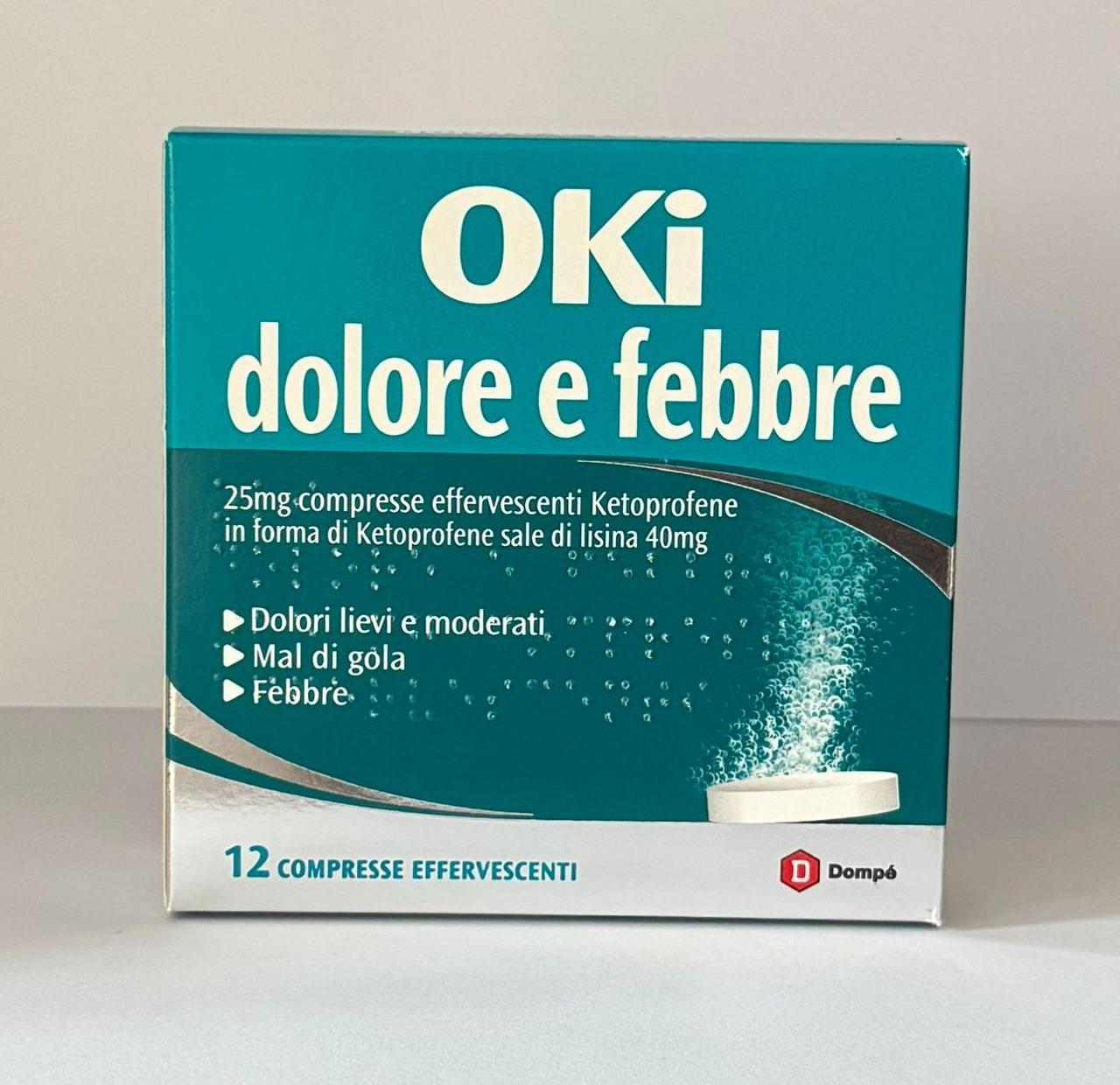 Окі Dolore e febbre 25мг, 12таб