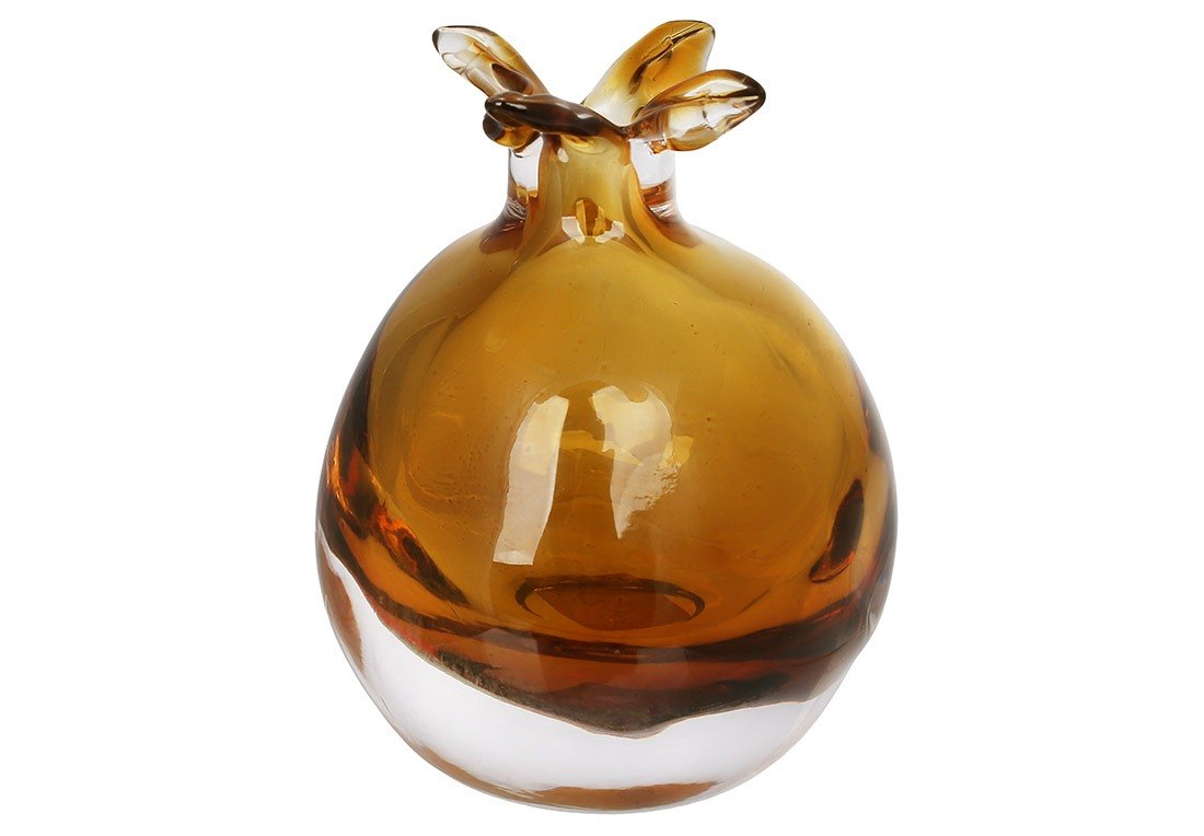 Скляна ваза у формі граната D11*15см Amber Honey