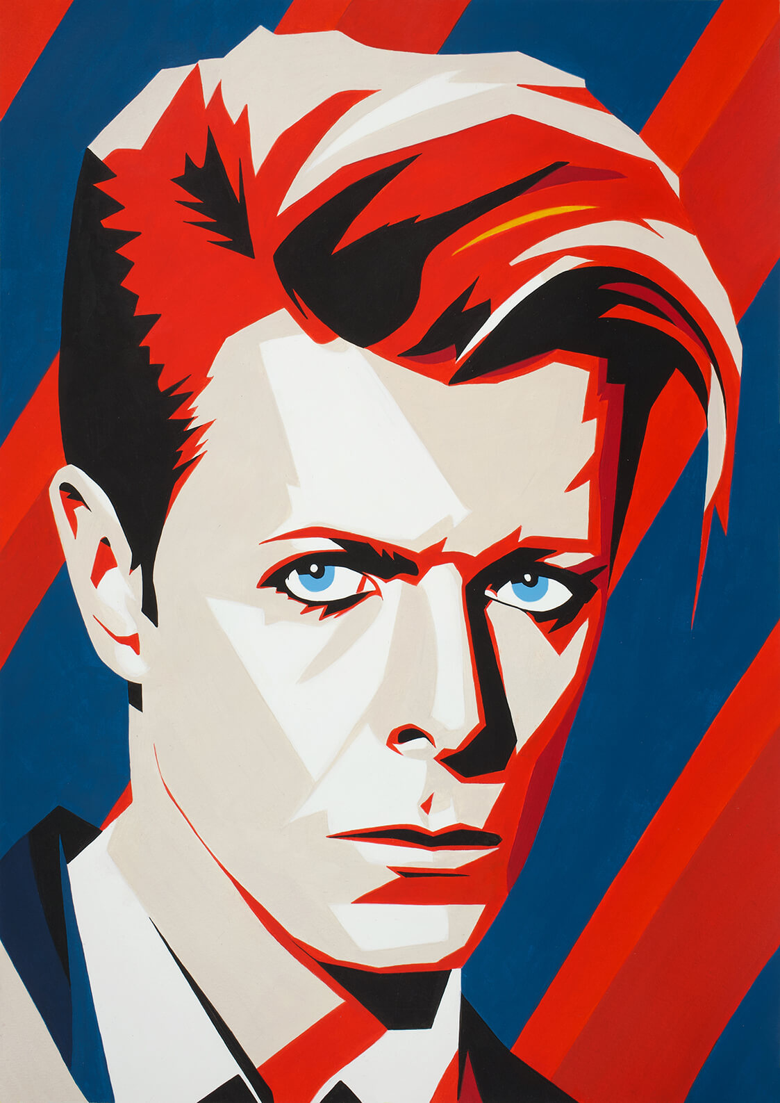 David Bowie, 42x30 cm original acrylic painting on paper