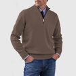 Men's Solid Color Knitted Sweater Long Sleeve | Stand Collar Sweater