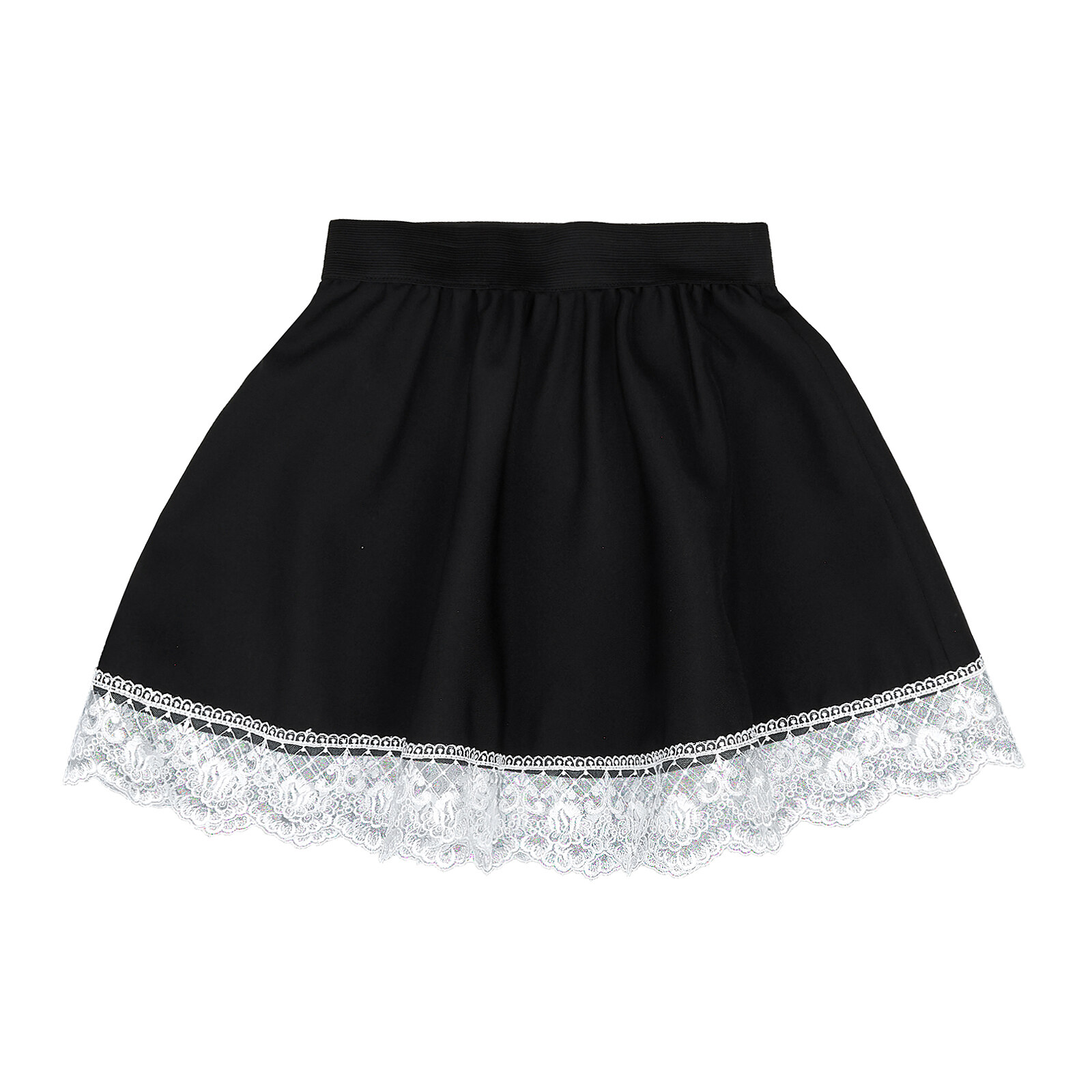 Спідниця для дівчинки чорна з мереживом