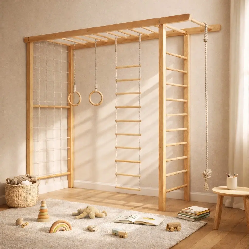 Indoor Kletterwand für Kinder – Mila Kletterstation mit Sprossenwand
