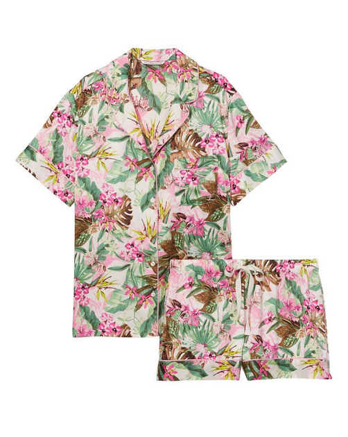 Піжама Satin Short Pajama Set Floral розмір XS
